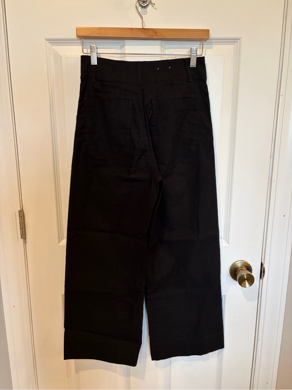 Maeve Black High-Rise Wide-Leg Cropped Pants - Picture 2 of 3